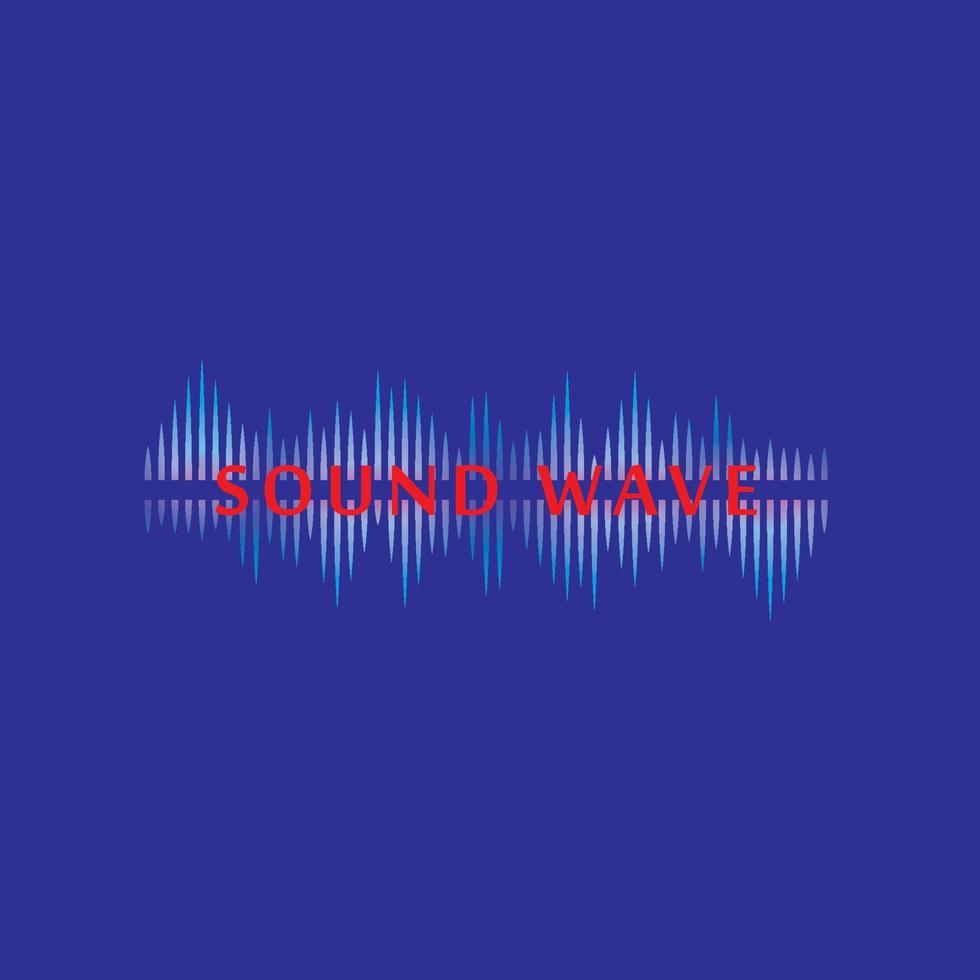 conception d'illustration de logo vectoriel d'ondes sonores de fond
