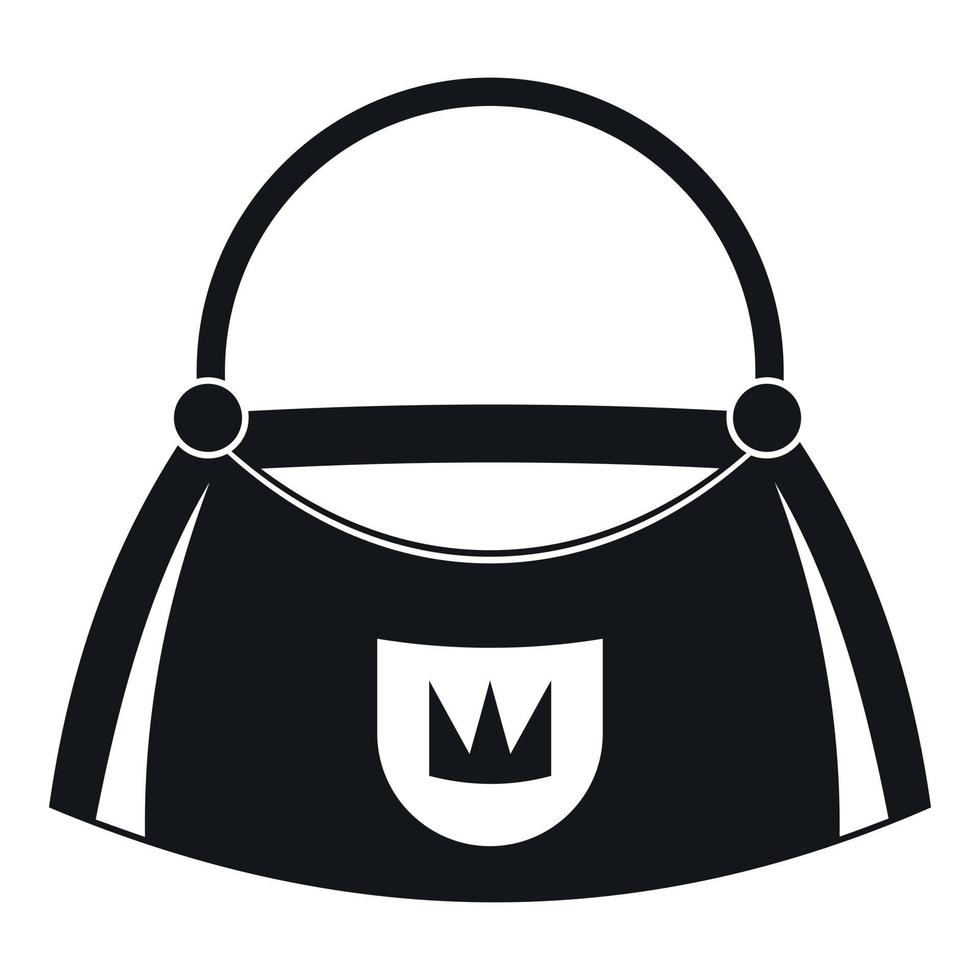 icône de sac, style simple vecteur