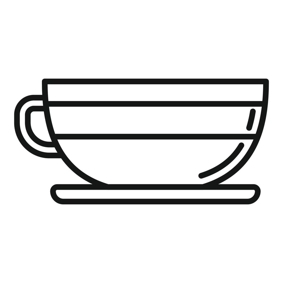 vecteur de contour d'icône expresso latte. tasse de café