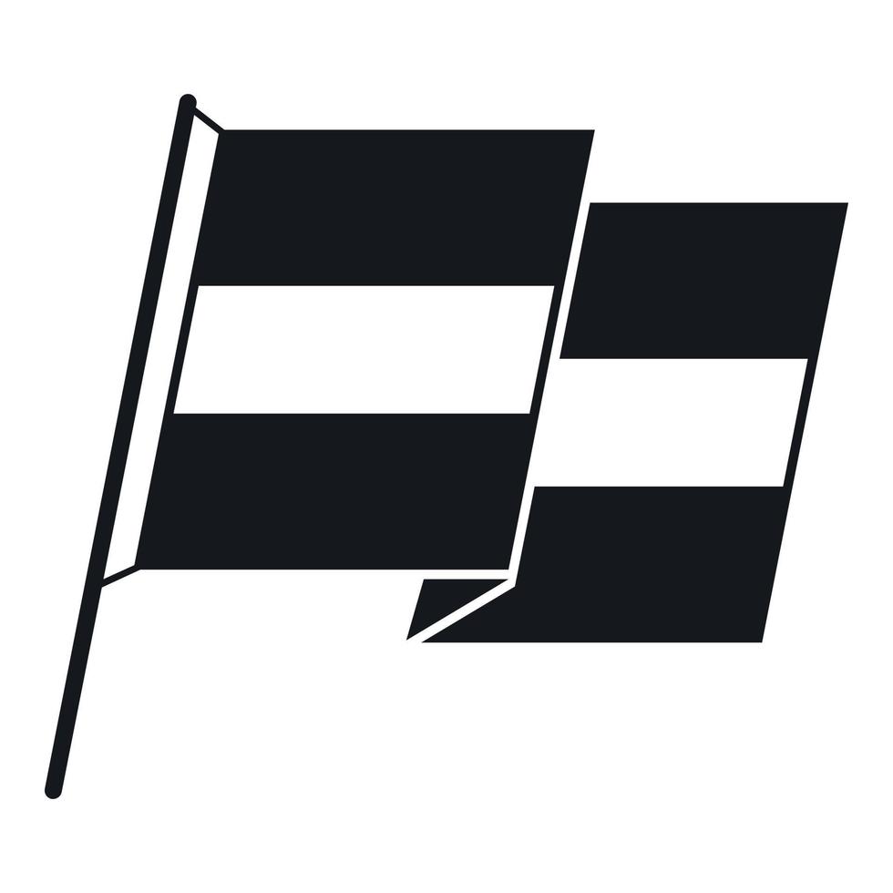 icône de drapeau égyptien, style simple vecteur