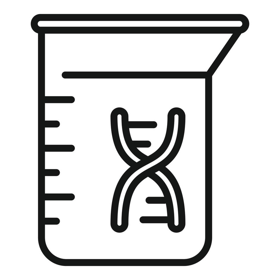 vecteur de contour d'icône science fiole. nourriture ogm