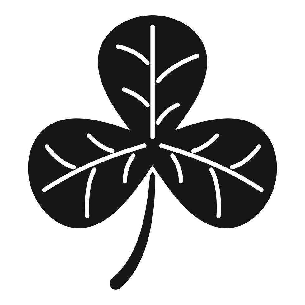 vecteur simple d'icône de décoration de trèfle. trois feuilles