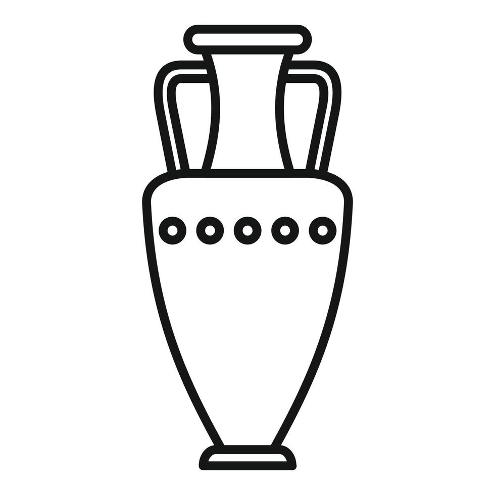 vecteur de contour d'icône d'amphore romaine. pot de vase