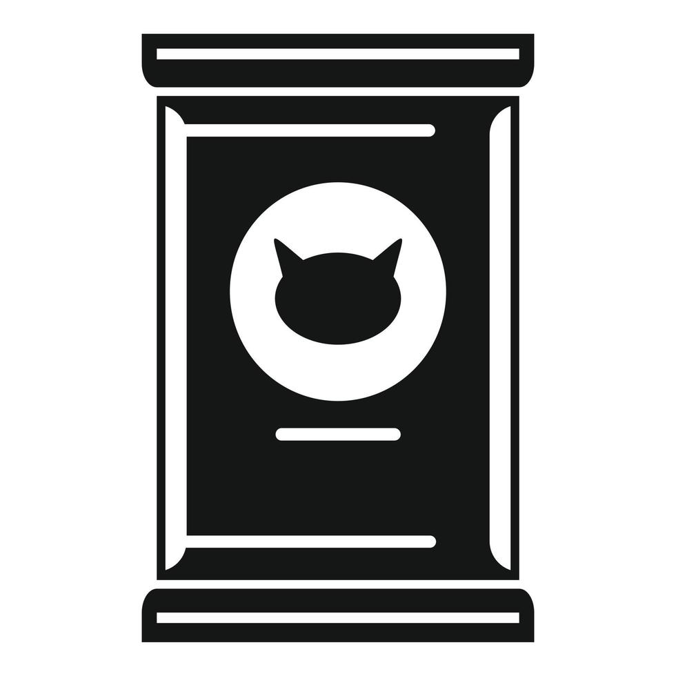 vecteur simple d'icône de conteneur de nourriture pour chat. bol pour animaux de compagnie