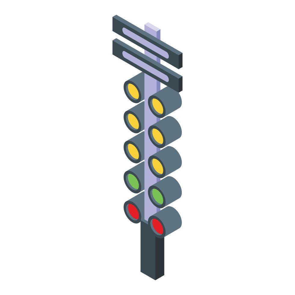 vecteur isométrique d'icône de lumières de piste de course. piste de voiture