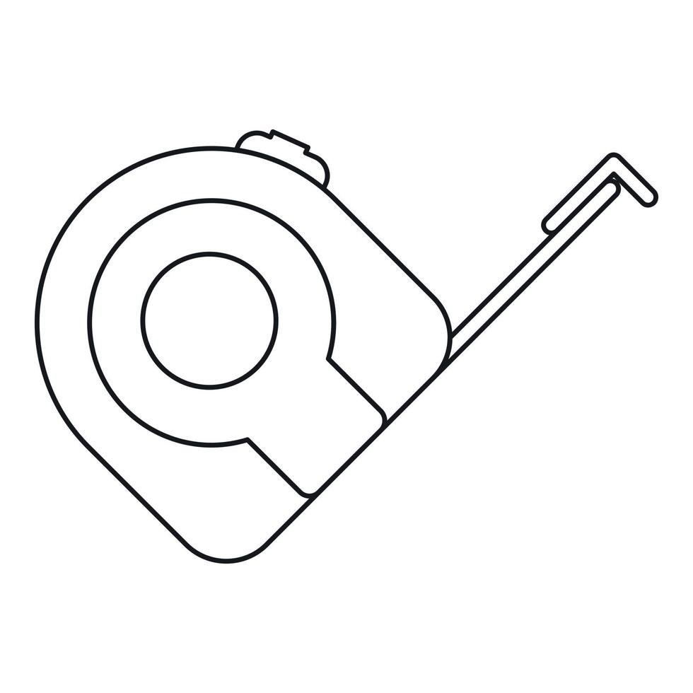 icône de ruban à mesurer, style de contour vecteur
