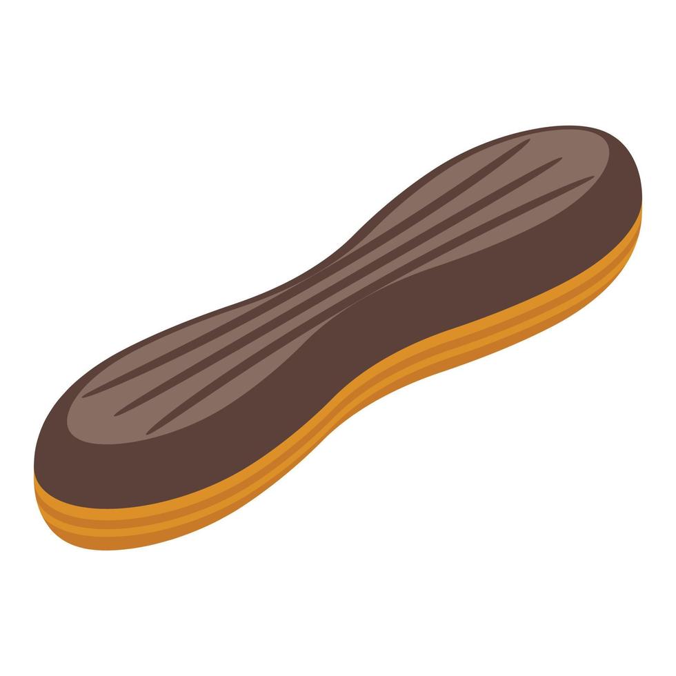 vecteur isométrique d'icône d'éclair au chocolat. festival pâques