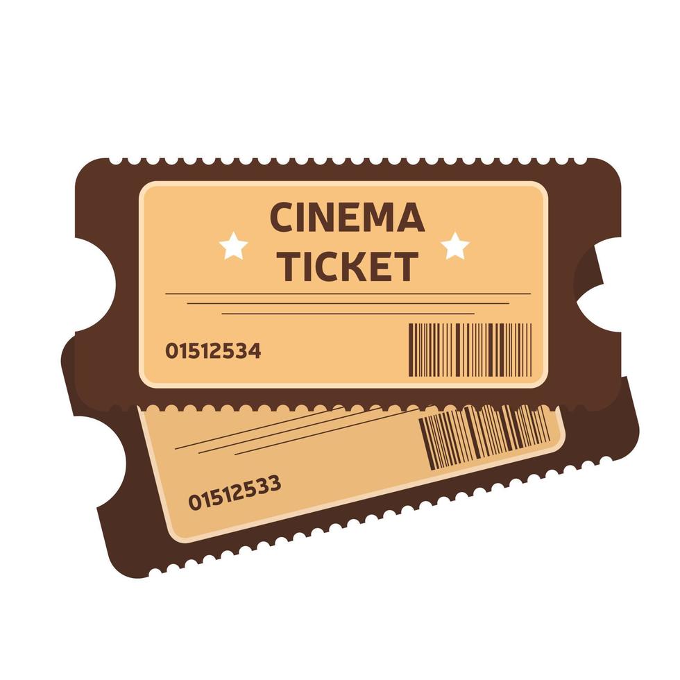 deux billets de cinéma. illustration vectorielle. vecteur