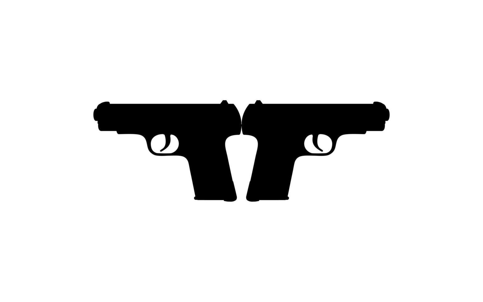 Pistolet pistolet silhouette pour l'illustration d'art, le logo, le pictogramme, le site Web ou l'élément de conception graphique. illustration vectorielle vecteur