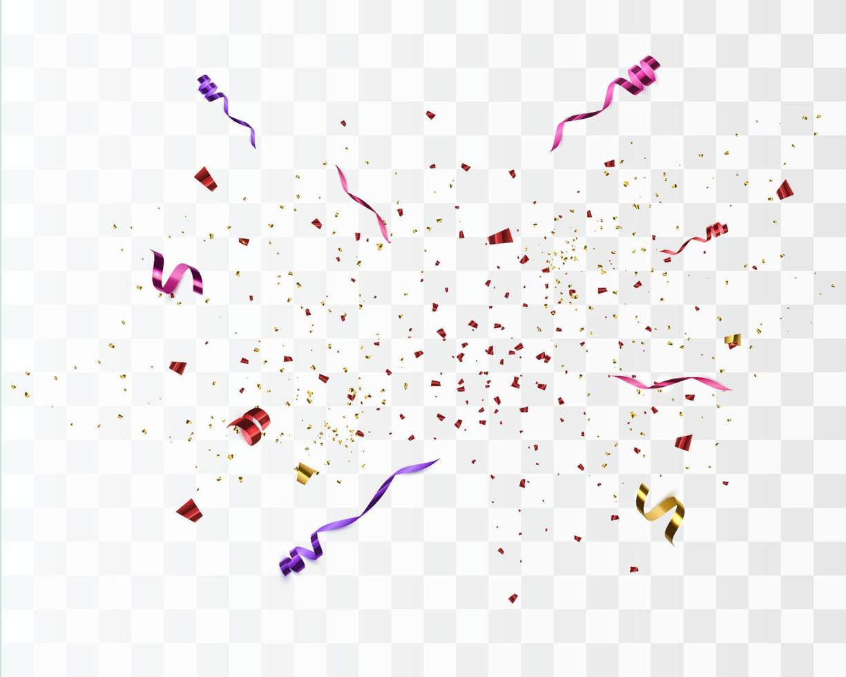 confettis colorés isolés. fond de vecteur festif