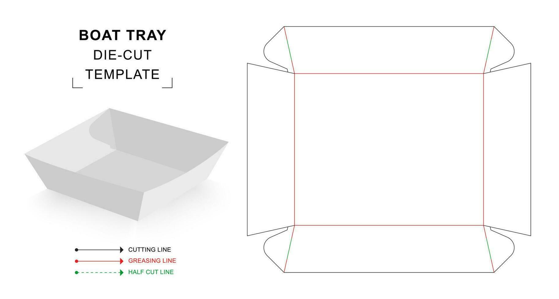 modèle de découpe de plateau de bateau vecteur