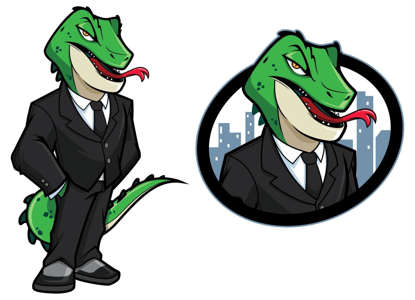 mascotte de personnage reptilien vecteur