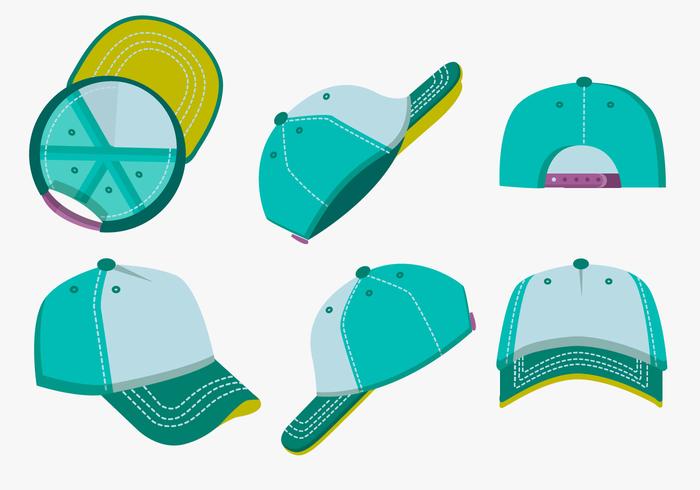 Blank Template Trucker Hat Color Vector Pack