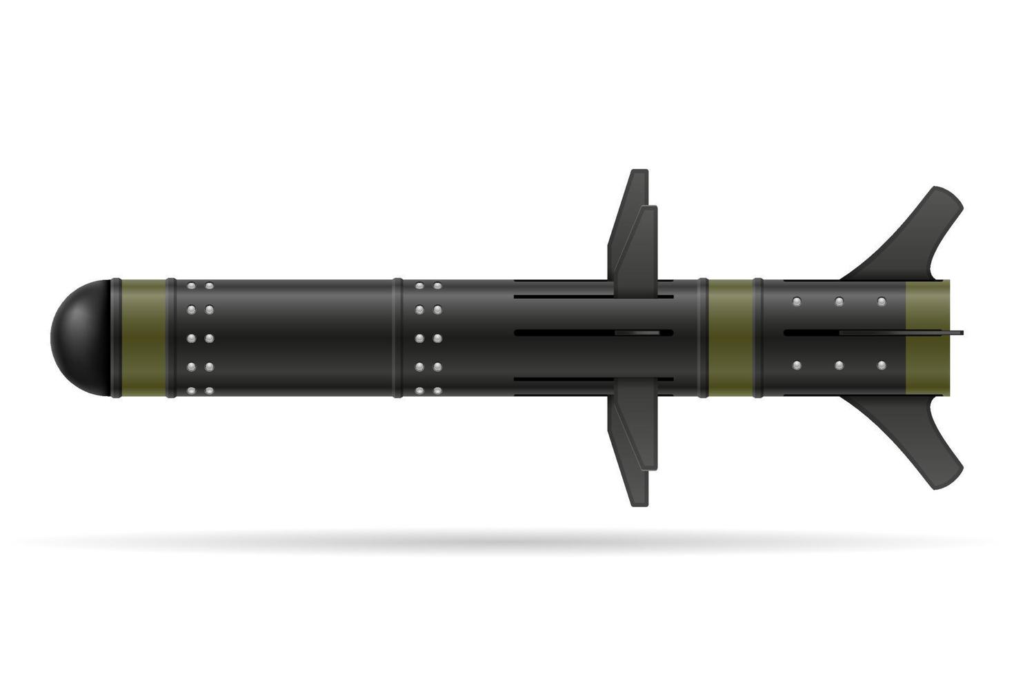 illustration vectorielle de système de missile portable à main isolée sur fond blanc vecteur