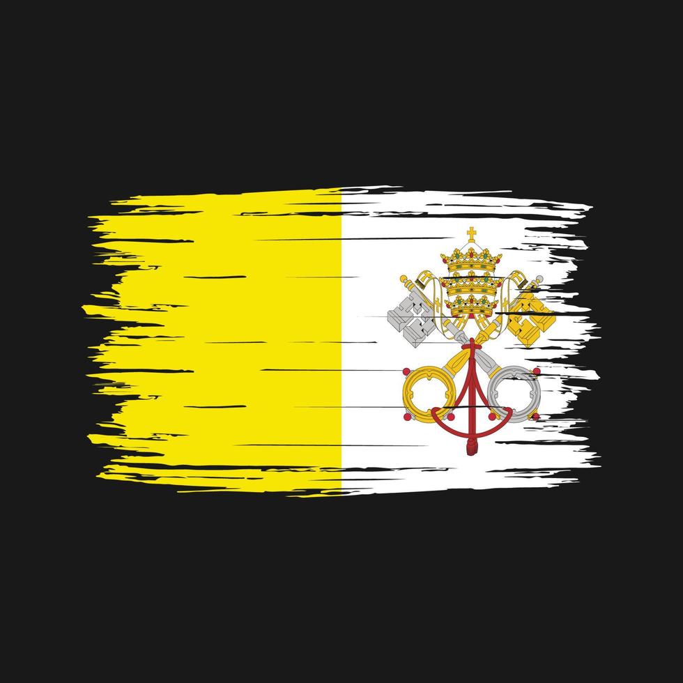 brosse drapeau vatican vecteur