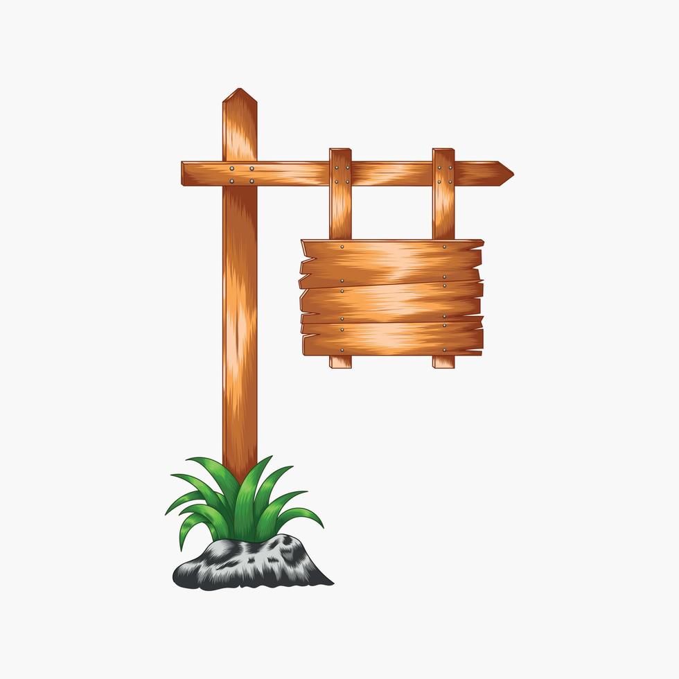 illustration vectorielle de panneau en bois vecteur