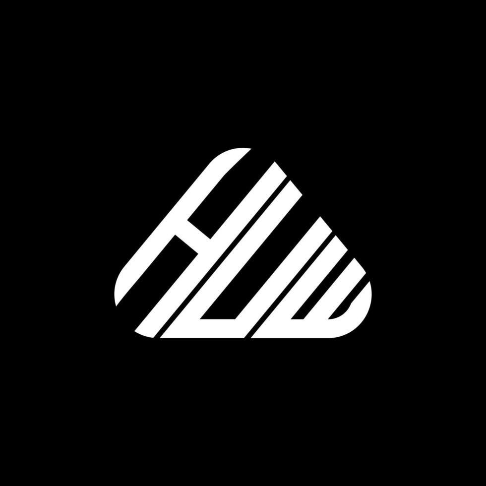 huw lettre logo design créatif avec graphique vectoriel, huw logo simple et moderne. vecteur