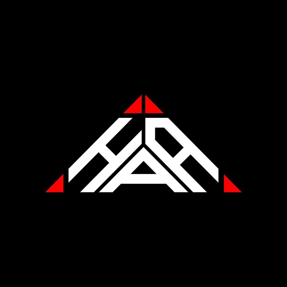 conception créative du logo haa letter avec graphique vectoriel, logo haa simple et moderne. vecteur