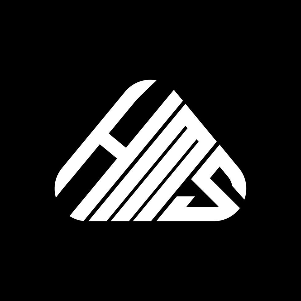 conception créative du logo hms letter avec graphique vectoriel, logo hms simple et moderne. vecteur