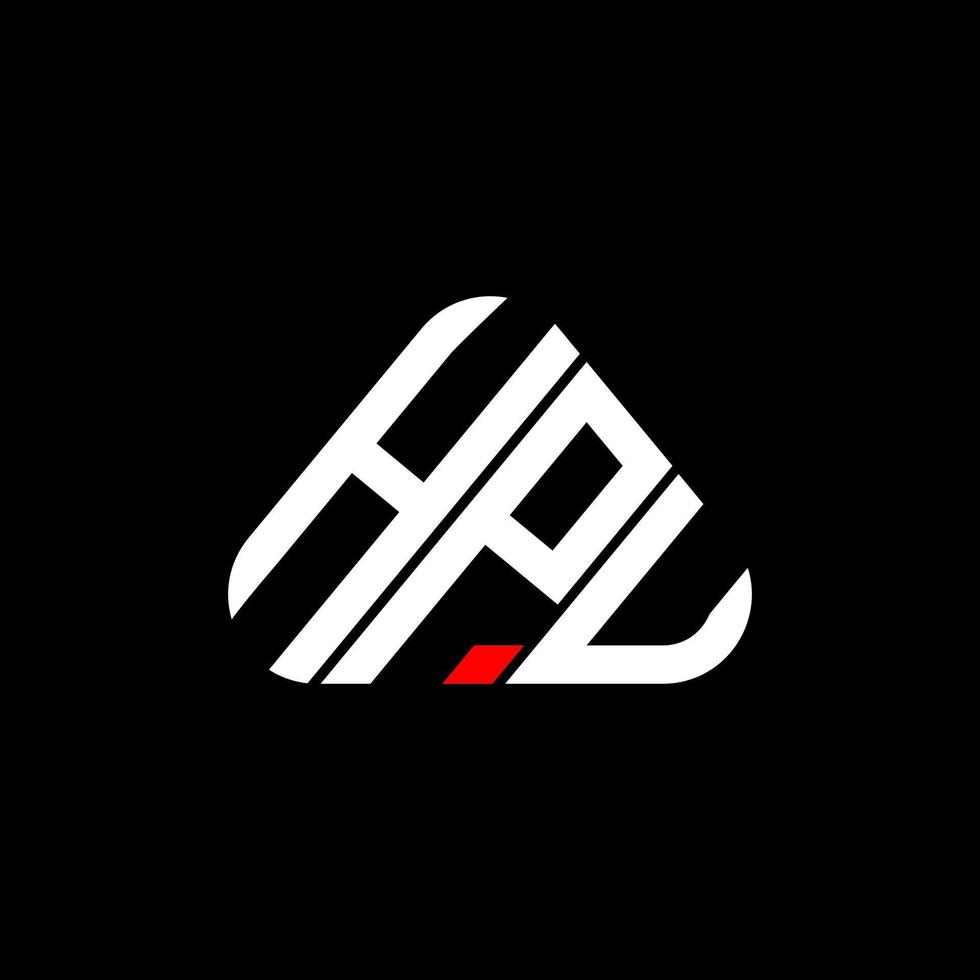 conception créative du logo hpu letter avec graphique vectoriel, logo hpu simple et moderne. vecteur