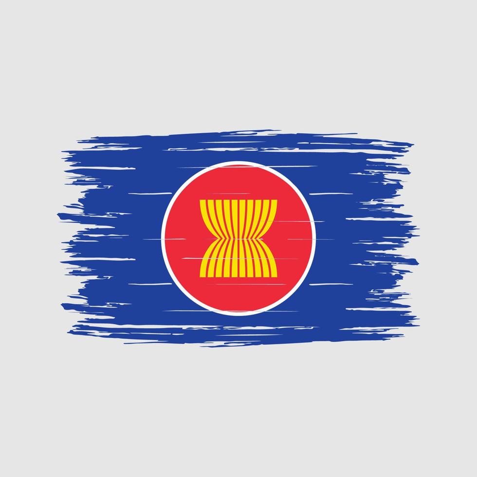 pinceau drapeau asean vecteur