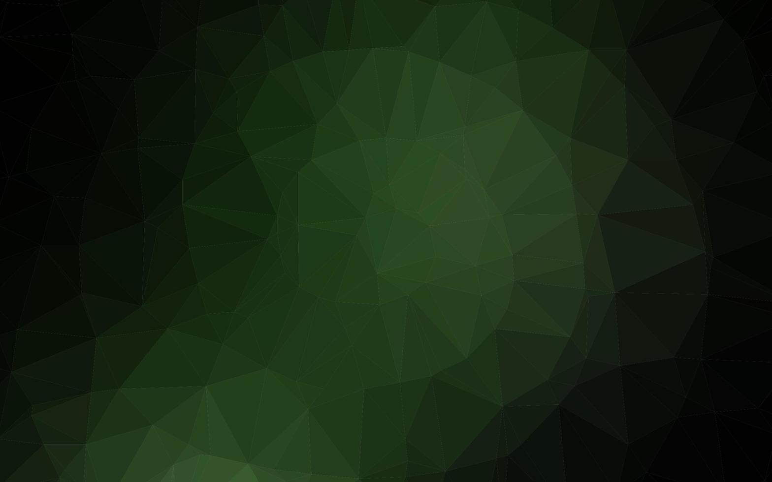 texture polygonale abstraite de vecteur vert foncé.