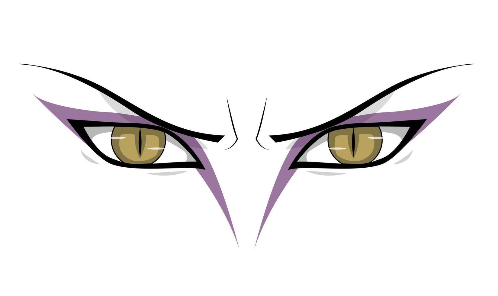 illustration graphique vectoriel de l'oeil d'orochimaru à naruto