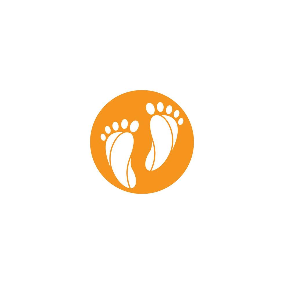 icône vectorielle du logo du thérapeute des pieds vecteur