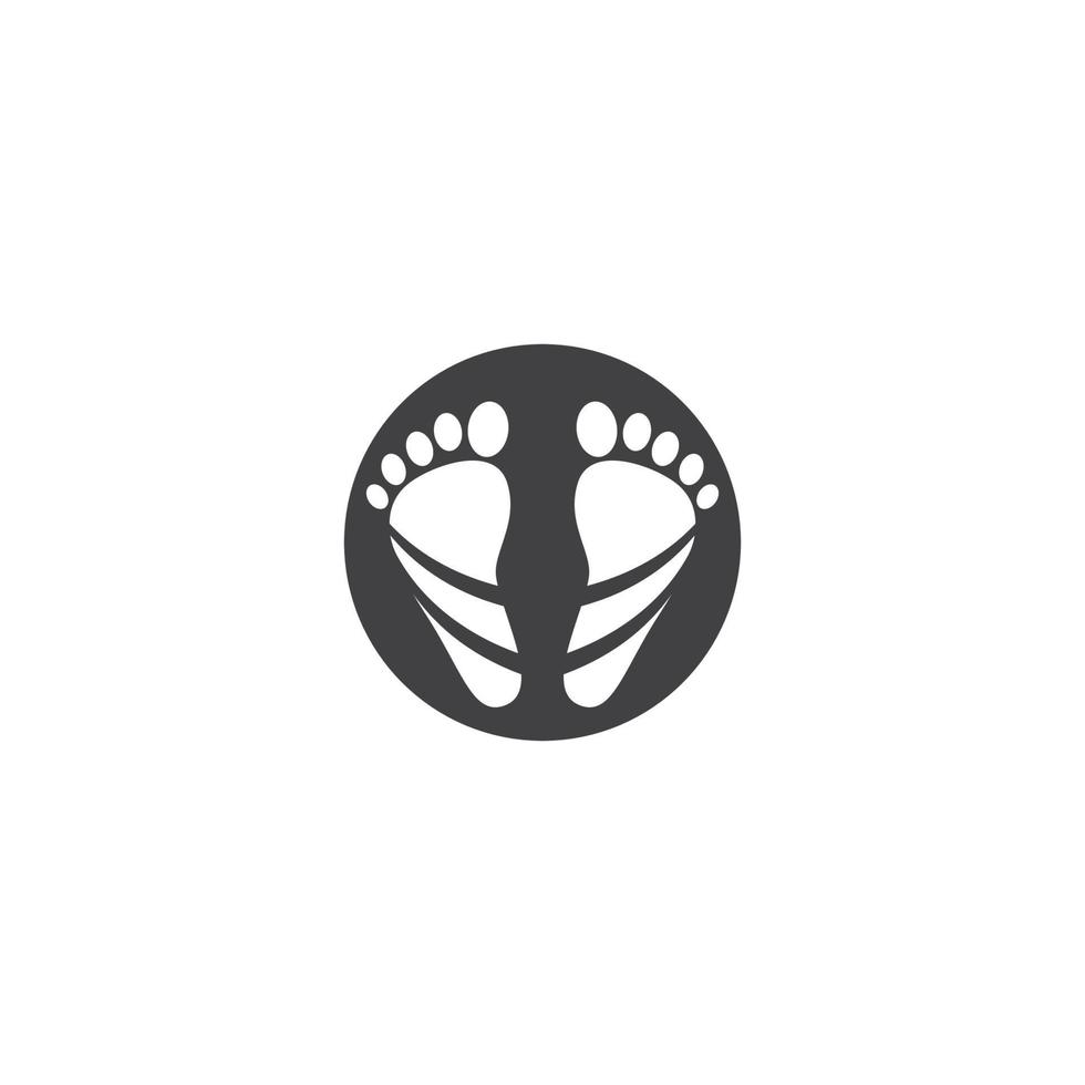 icône vectorielle du logo du thérapeute des pieds vecteur