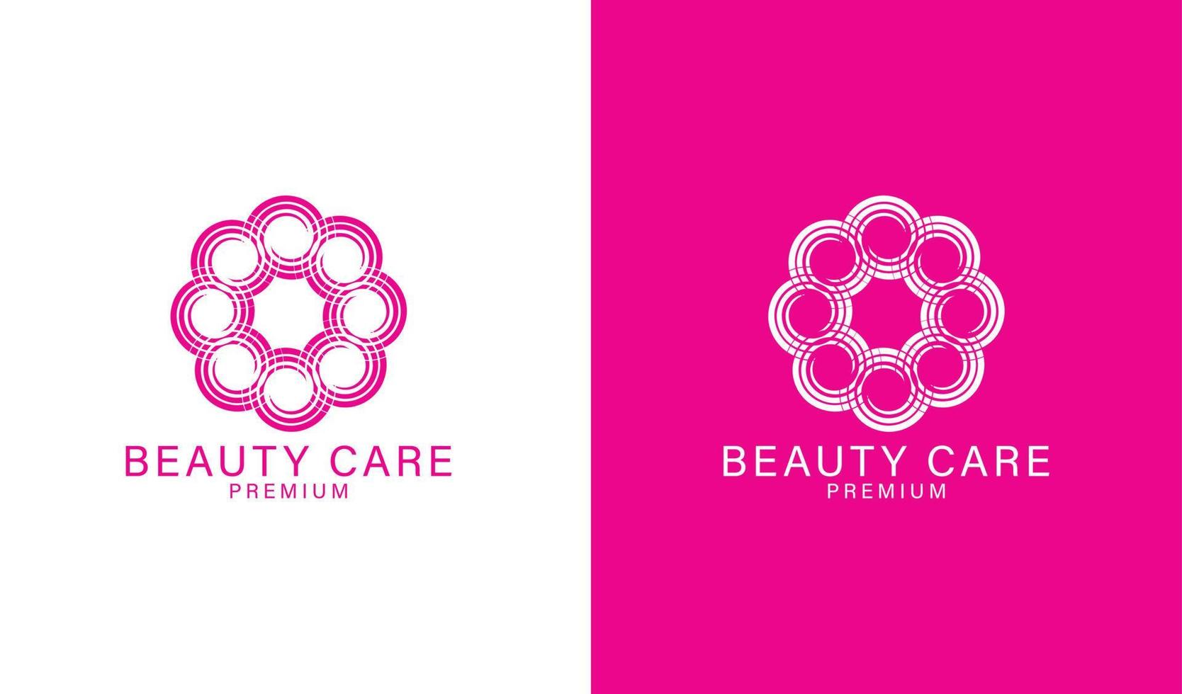 idée de conception simple de logo de soins de beauté vecteur