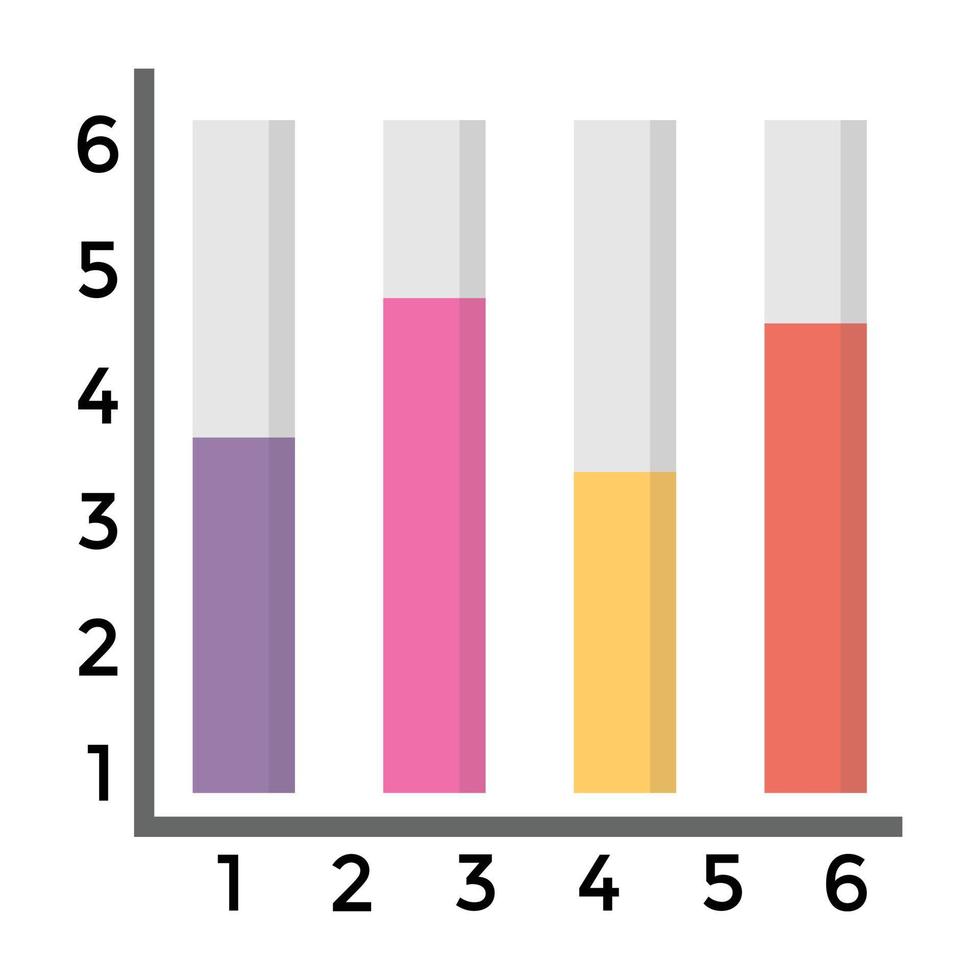 graphique à colonnes à la mode vecteur