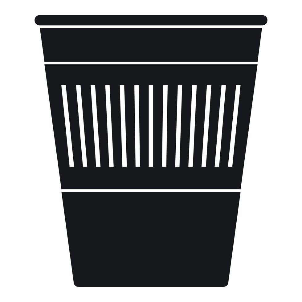 icône de poubelle de bureau en plastique, style simple vecteur