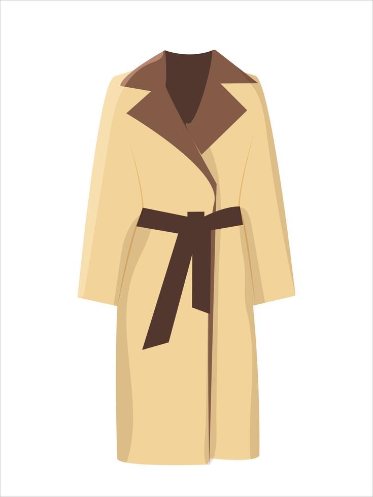 manteau femme automne hiver. illustration vectorielle. vecteur