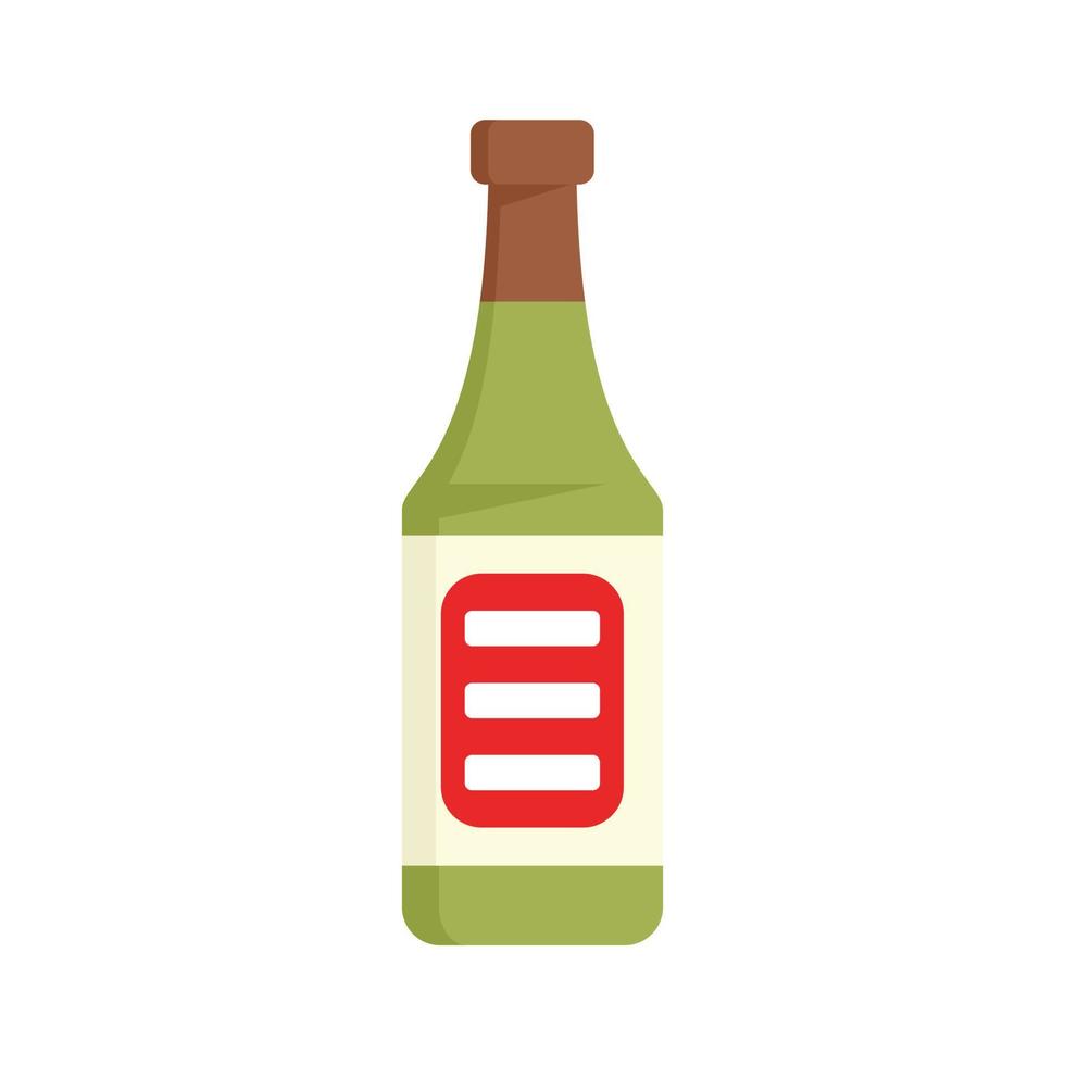 icône de bouteille de bière suisse vecteur isolé plat