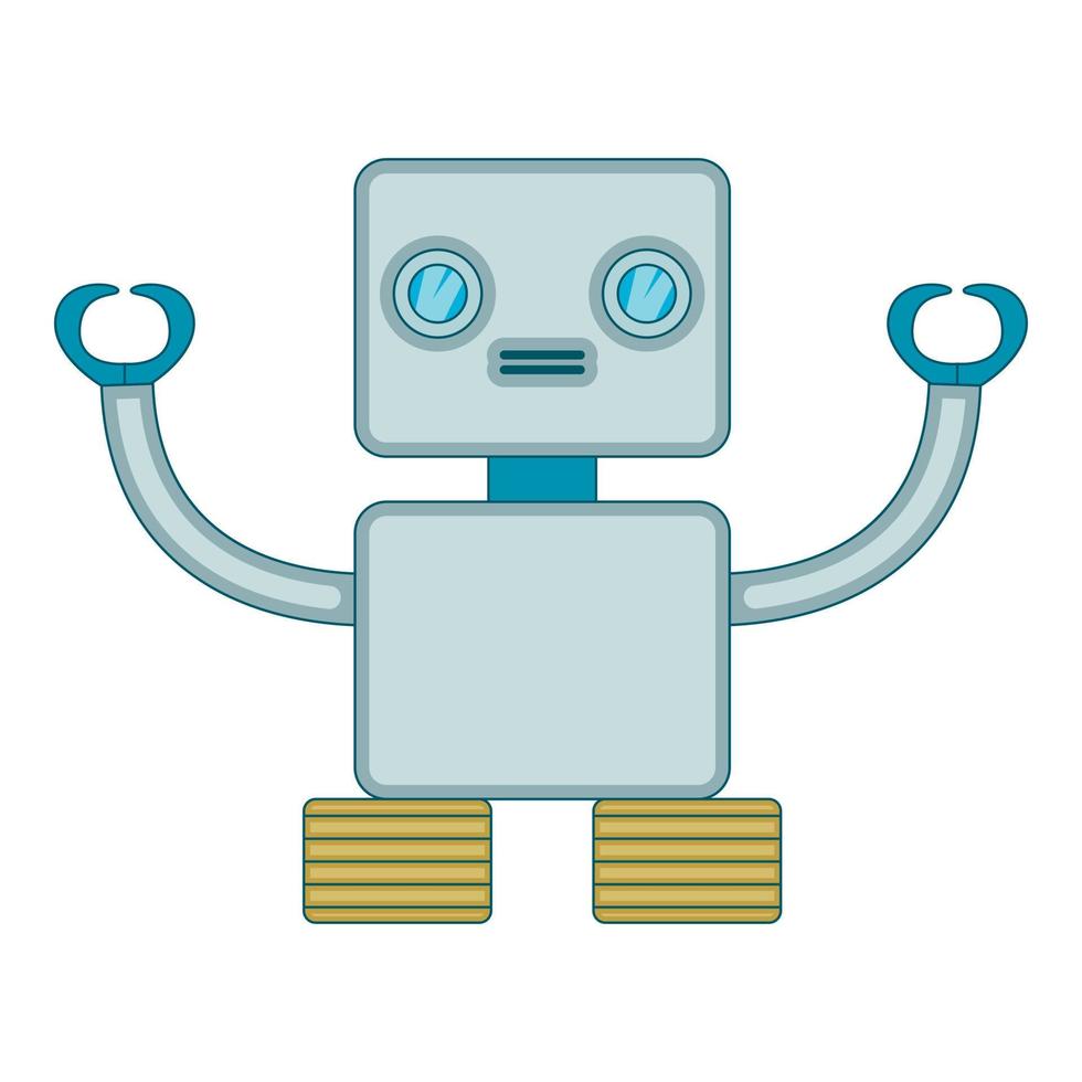 icône de jouet robotique, style cartoon vecteur