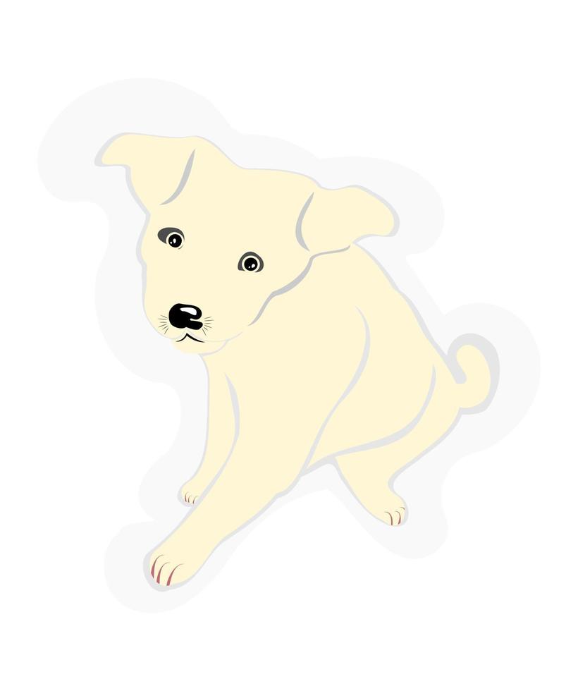 illustration de dessin animé drôle de chien mignon vecteur