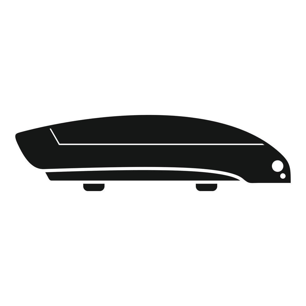 vecteur simple d'icône de boîte de toit de route. coffre de voiture