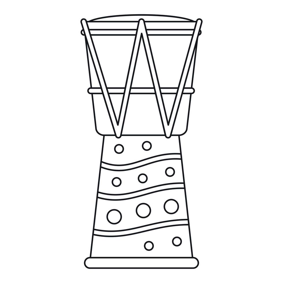 icône de tamtam, style de contour vecteur