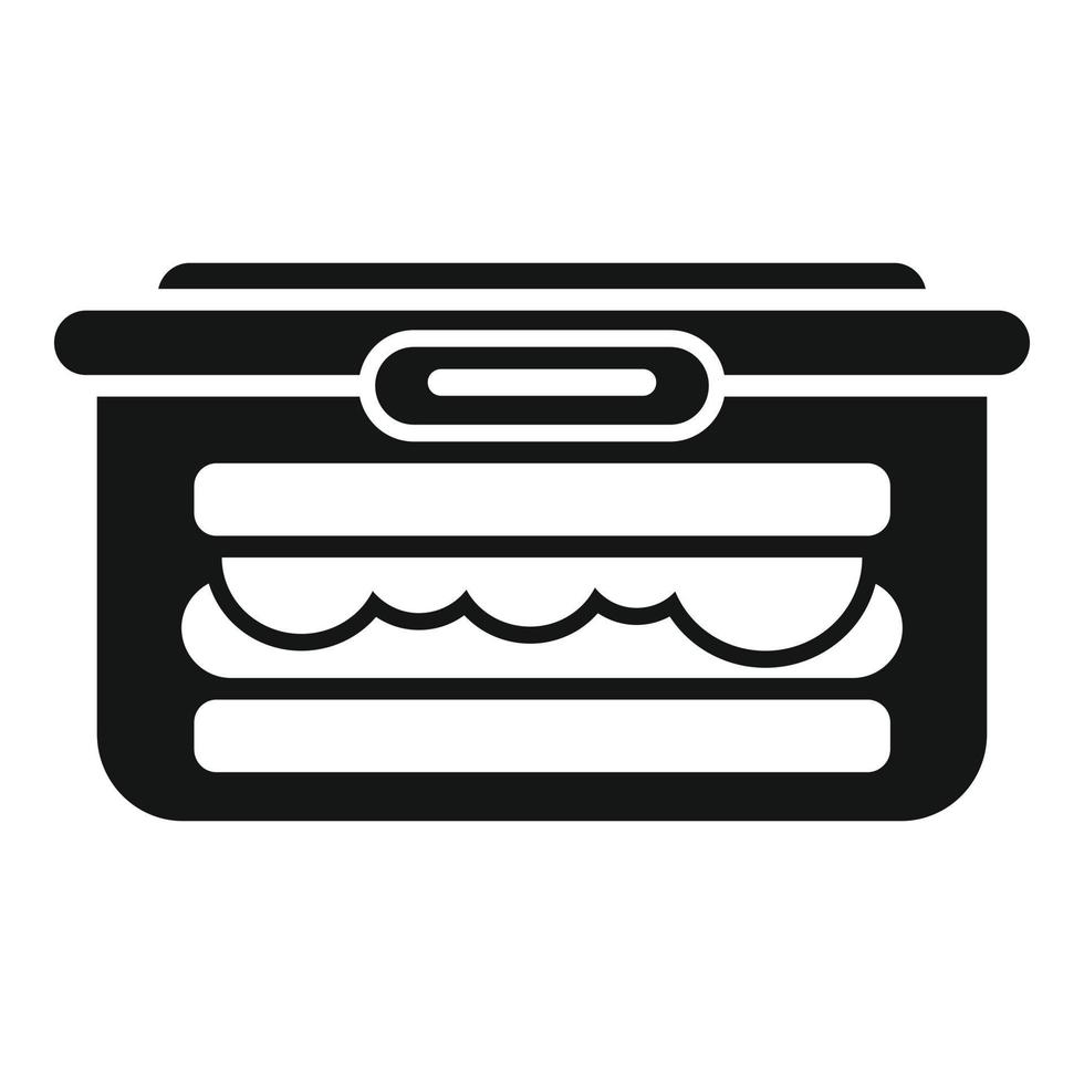 vecteur simple d'icône de boîte à lunch. repas sain