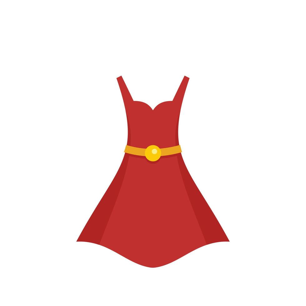 boutique robe rouge icône vecteur isolé plat