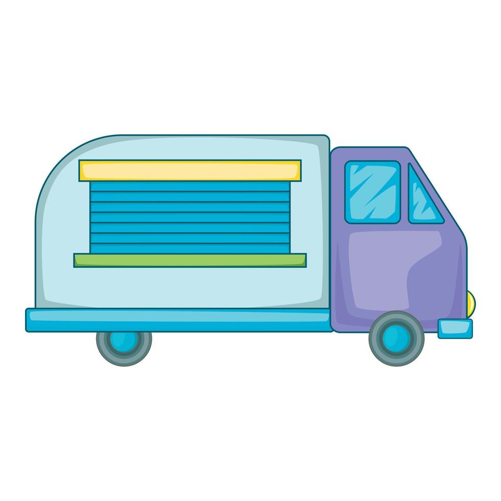 icône de voiture familiale minibus, style cartoon vecteur