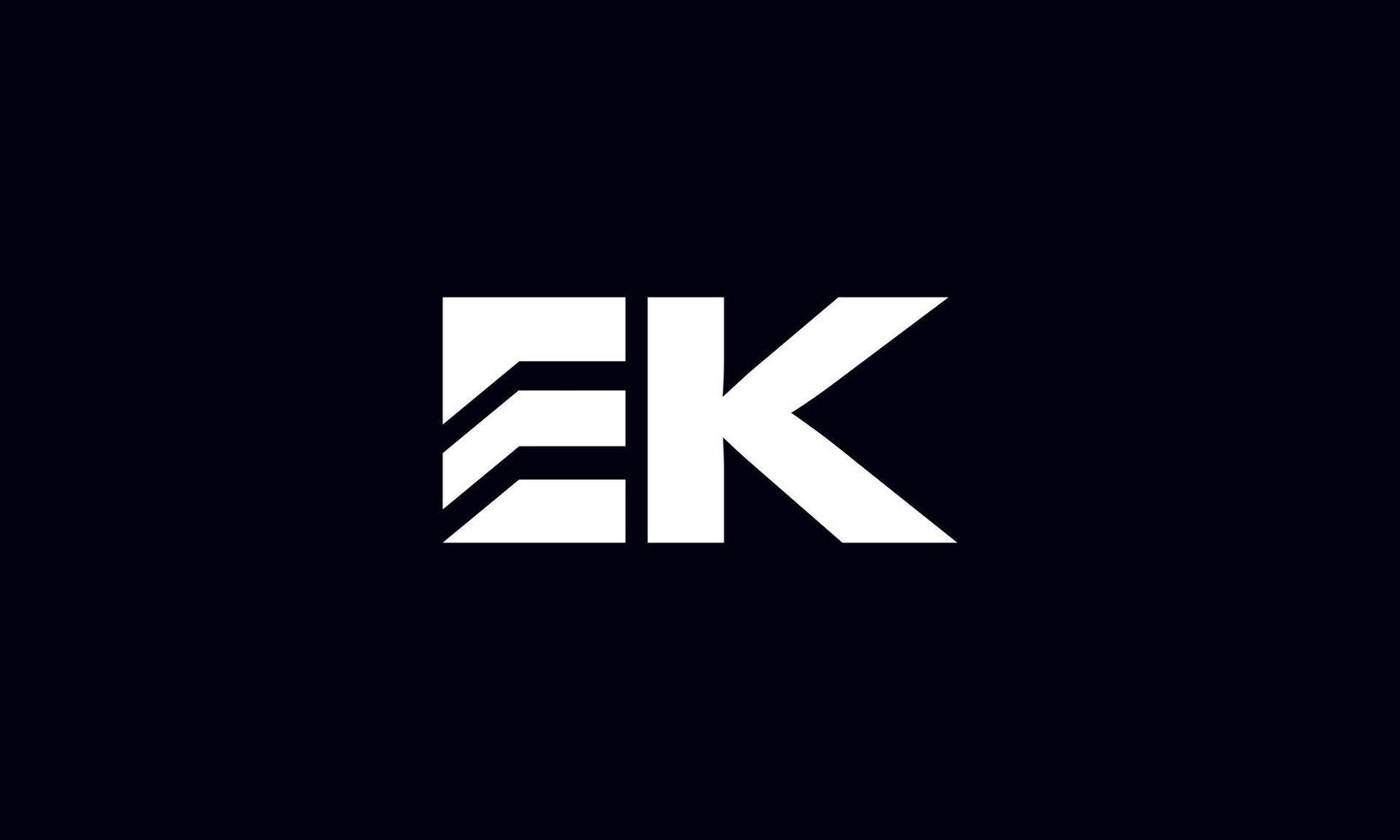 création de logo ek. initiale ek lettre logo design monogramme vector design pro vecteur.