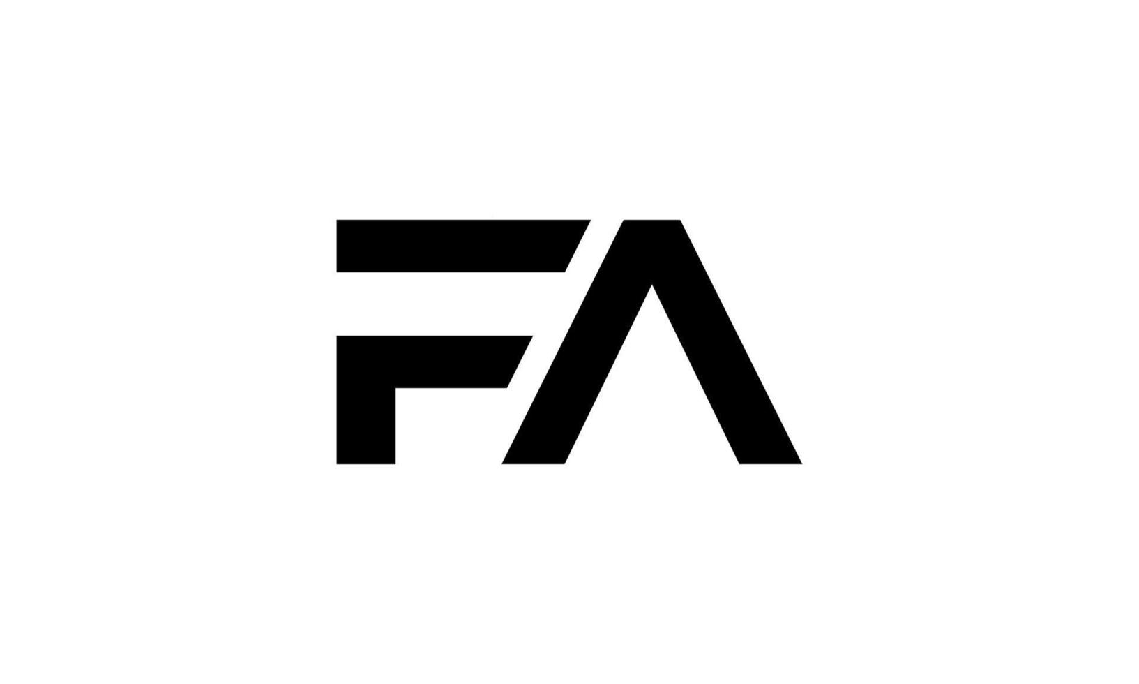 création de logo fa. conception de logo de lettre fa initiale conception de vecteur de monogramme vecteur pro.