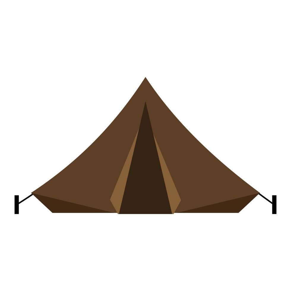 vecteur de dessin animé d'icône de tente de chasse. équipement de chasseur