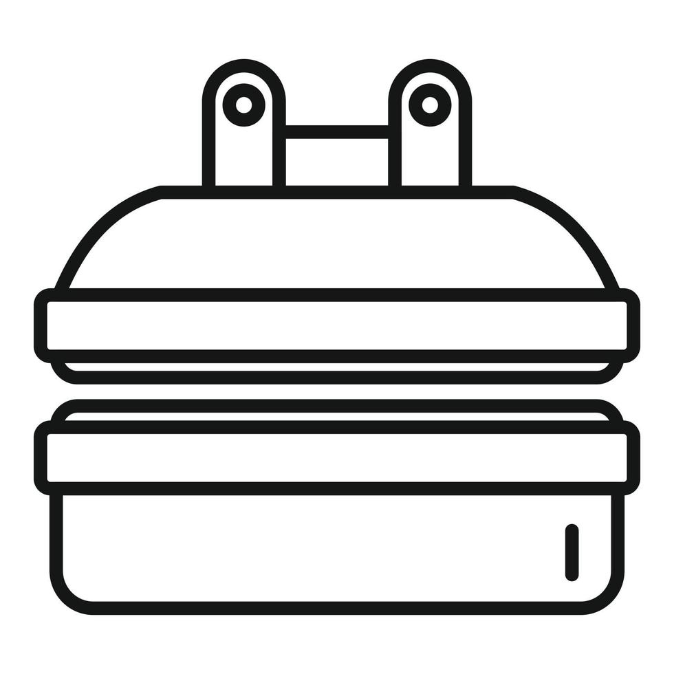 vecteur de contour d'icône de machine de presse chimique. usine de médicaments