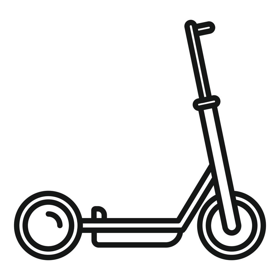 vecteur de contour d'icône de scooter électrique. transports de coup de pied