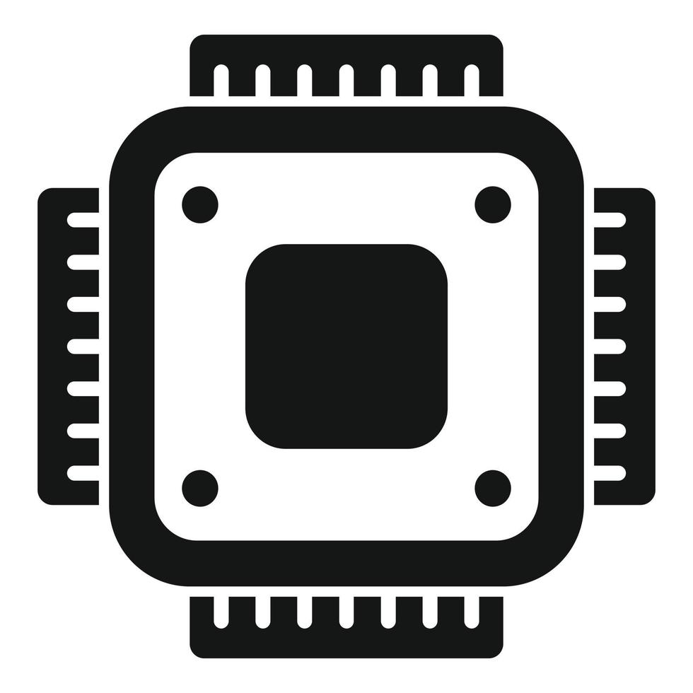 vecteur simple d'icône de processeur de tablette. cellule écran