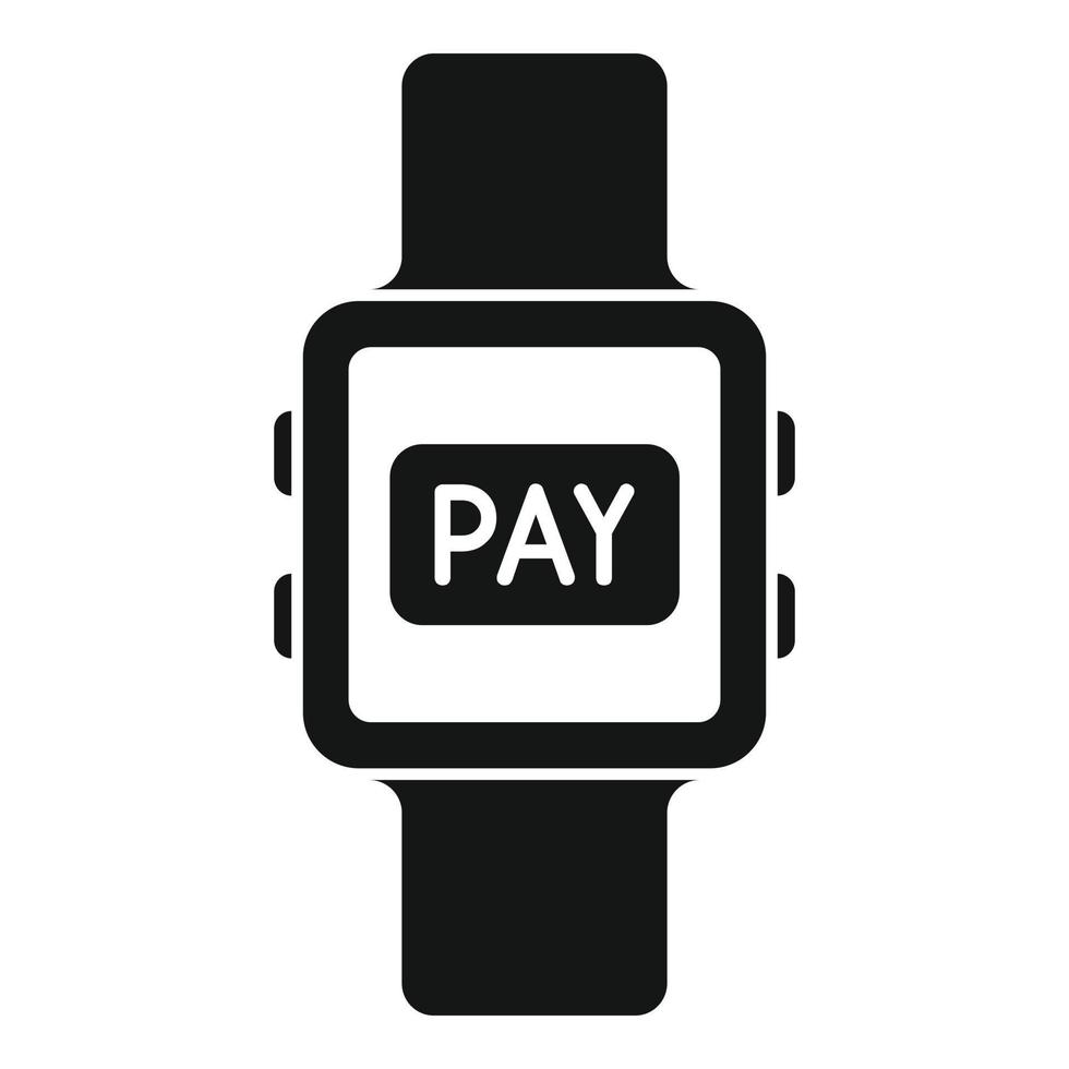 payer l'icône nfc smartwatch vecteur simple. argent en ligne