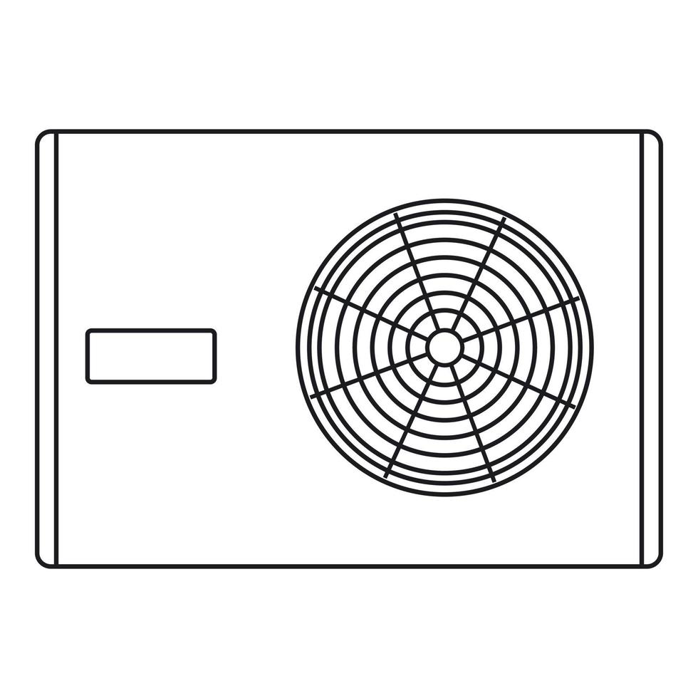 icône de compresseur d'air, style de contour vecteur