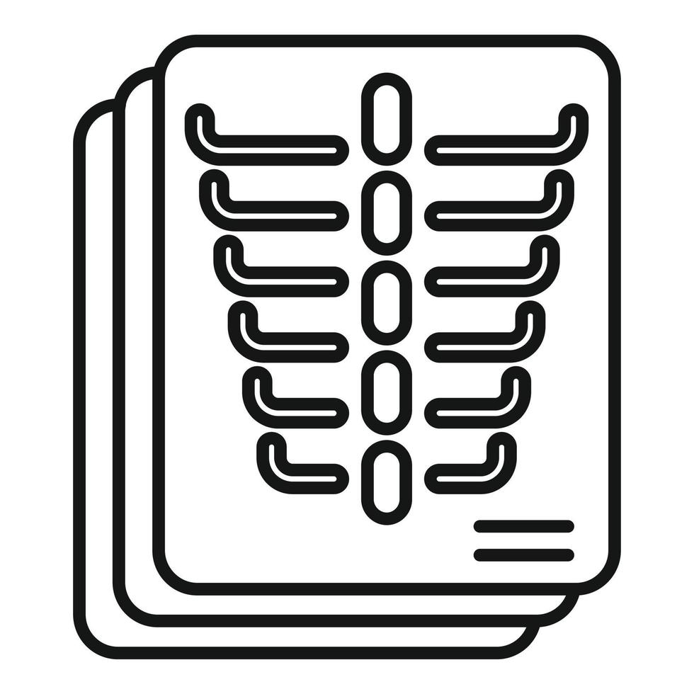 vecteur de contour d'icône d'image radiographique. santé de la famille